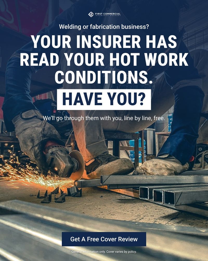 First Commercial ad about hot work conditions for welding and fabrication shops